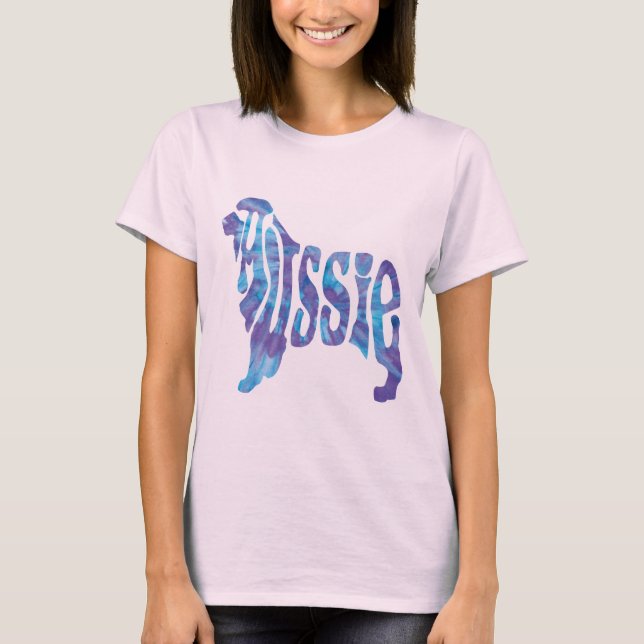 Aussie Tie Dye Woman's T Shirt (Vorderseite)