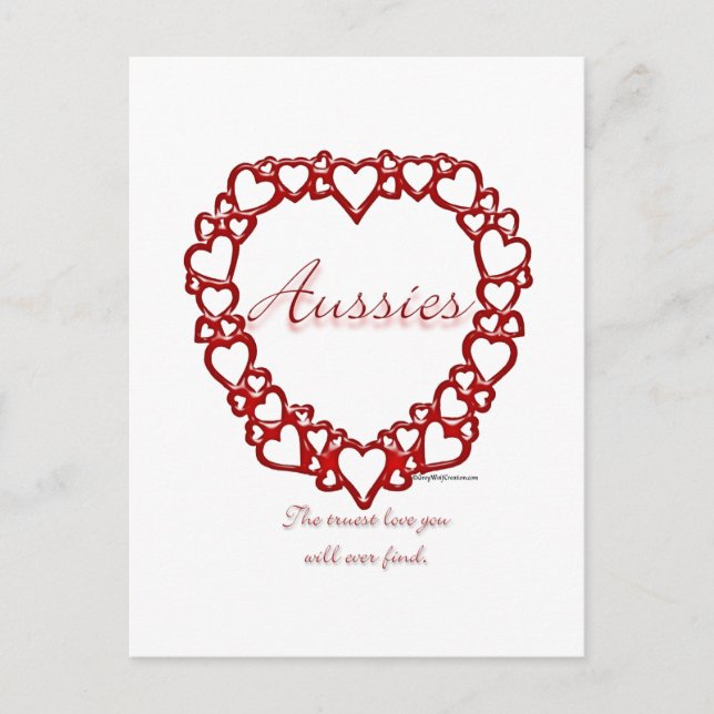 Aussie True Love Postkarte (Vorderseite)