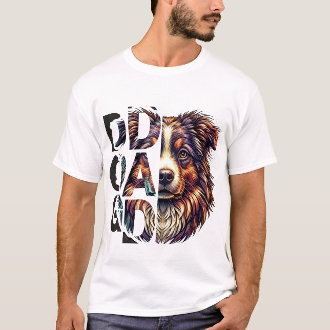 Aussie Vater - Australian Shepherd T - Shirt (Vorderseite)