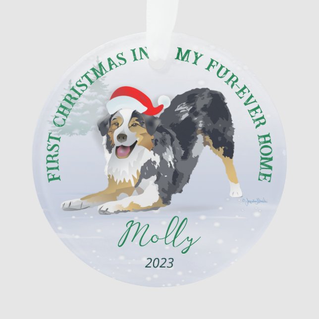 Aussie wear Weihnachtsmannmütze 2023 Ornament (Vorderseite)