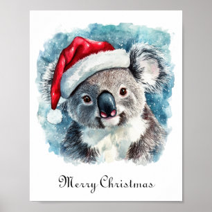 Aussie-Weihnachtsfreude, Koala-Bär individuell Poster