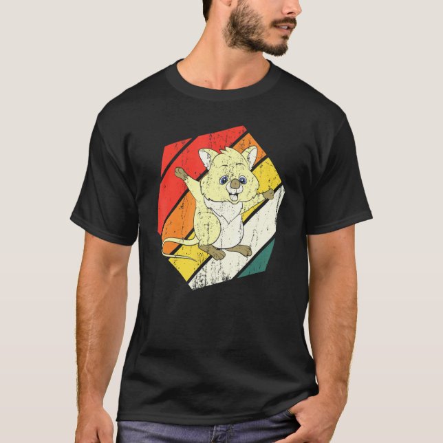 Aussie Wildlife Animal Quokka Retro Australian Quo T-Shirt (Vorderseite)