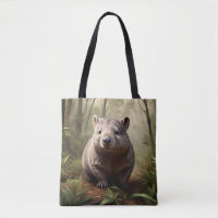 Aussie Wombat in Aussie Bushland,