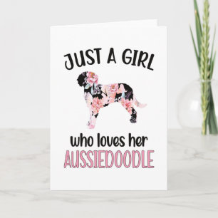 Aussiedoodle Dog Girl Dog Lover Aussiedoodle Mama Karte