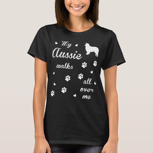 Aussiedoodle Geschenk-T - Shirt für Hundeliebhaber (Vorderseite)
