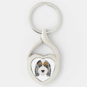 Aussiedoodle-Hundemischung Schlüsselanhänger