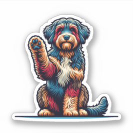 Aussiedoodle Vinyl Waterproof Hundekleber Aufkleber