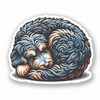 Aussiedoodle Vinyl Waterproof Hundekleber Aufkleber