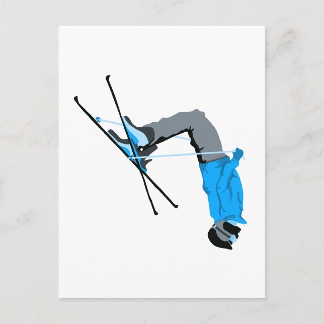 Ausspiegeln | Skischuhkarte Postkarte (Vorderseite)