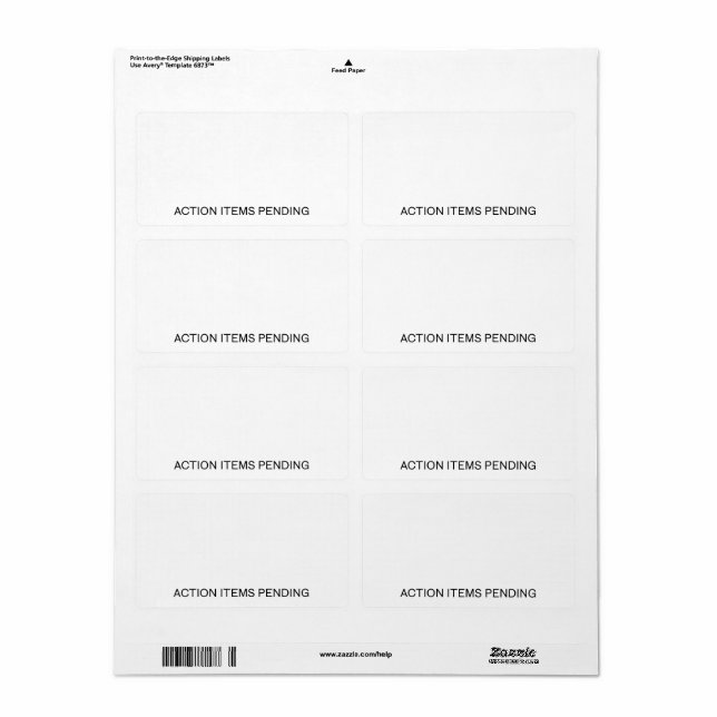 Ausstehende Aktionspunkte | Hochkontrast-Versand  (Vorne)