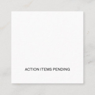 Ausstehende Aktionspunkte   Minimalistische Visite Quadratische Visitenkarte
