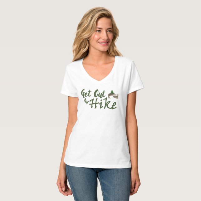 Aussteigen und wandern T-Shirt (Vorderseite Vollansicht)