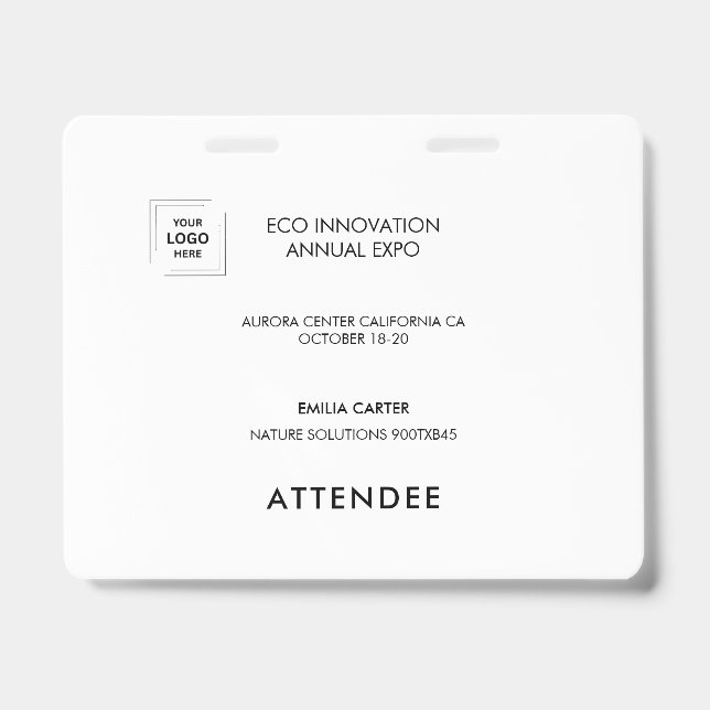 Aussteller-Event-Zugangsidentitätsdesign Ausweis (Vorderseite)
