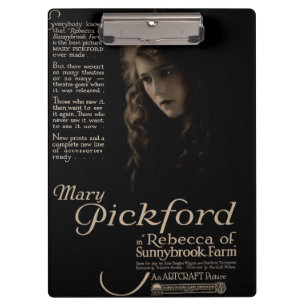 Ausstelleranzeige stillen Films Mary Pickfords Klemmbrett