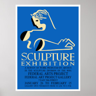 Ausstellung amerikanischer Skulpturen Poster