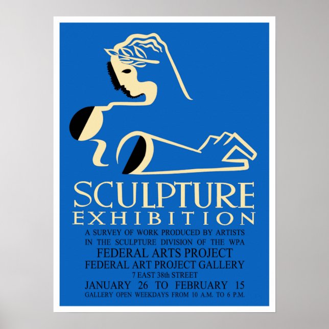Ausstellung amerikanischer Skulpturen Poster (Vorne)