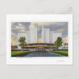 Ausstellung Chrysler Motors 1934 Weltmesse Postkarte