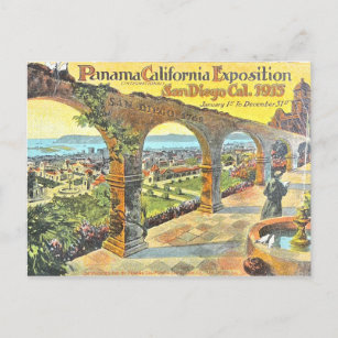 Ausstellung San Diego Panama - Vintage Postkarte