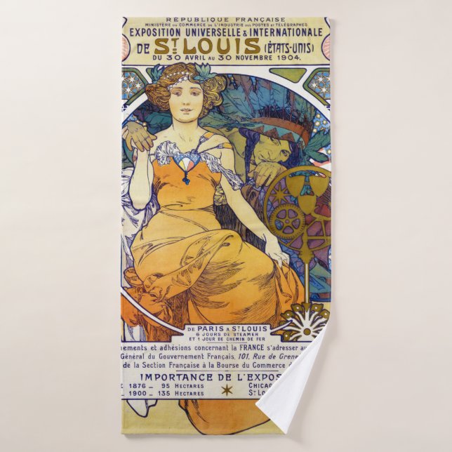 Ausstellung von St. Louis, Mucha Badehandtuch (Badehandtuch)