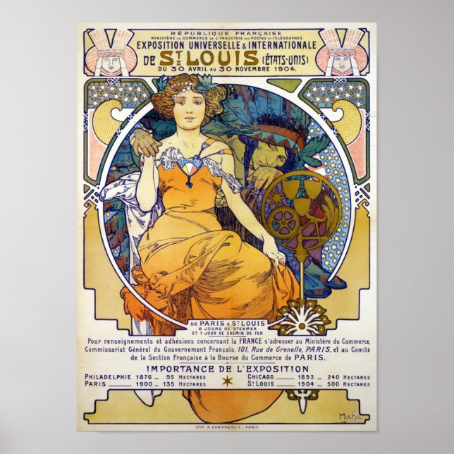 Ausstellung von St. Louis, Mucha Poster (Vorne)