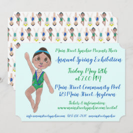 Ausstellung zum Schwimmbad mit Synchronisation Einladung