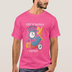 Ausstiegstrategie Experte Exit Game Escape Room T-Shirt