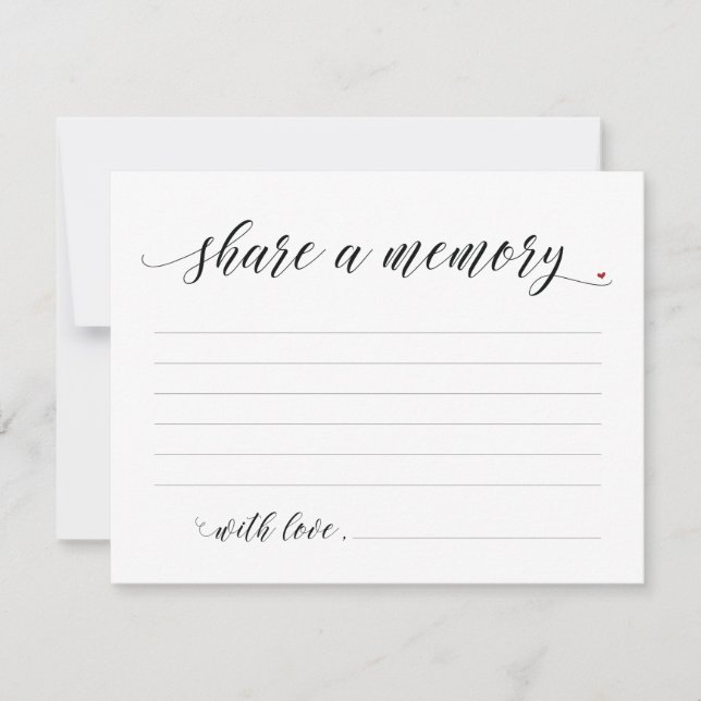 Austausch eines Memory-Beileids, Gedächtniskarte Einladung (Vorderseite)