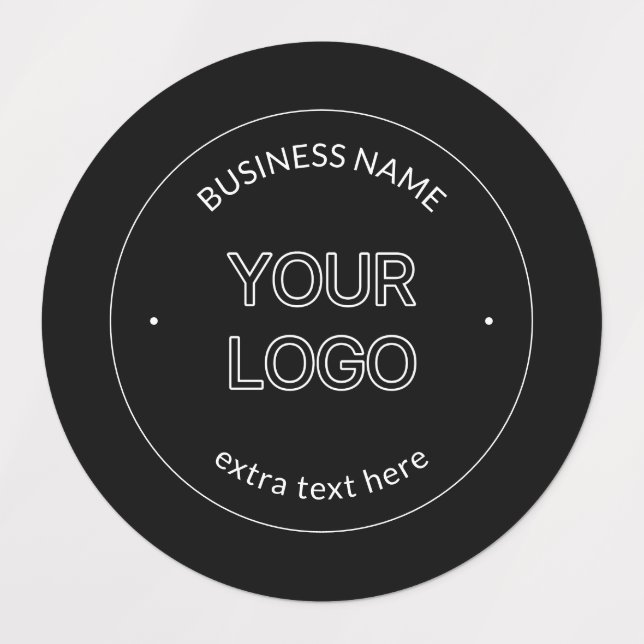 Austausch von Logos und Firmennamen | Schwarz Etiketten (Design 1)