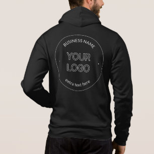 Austausch von Logos und Firmennamen   Schwarz Hoodie