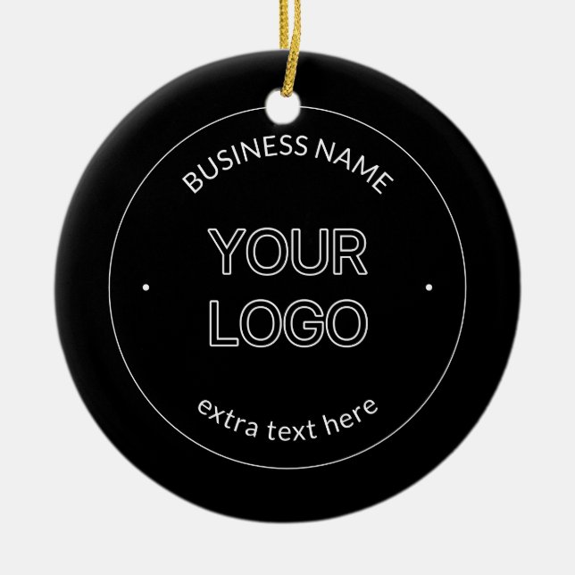 Austausch von Logos und Firmennamen | Schwarz Keramik Ornament (Vorne)