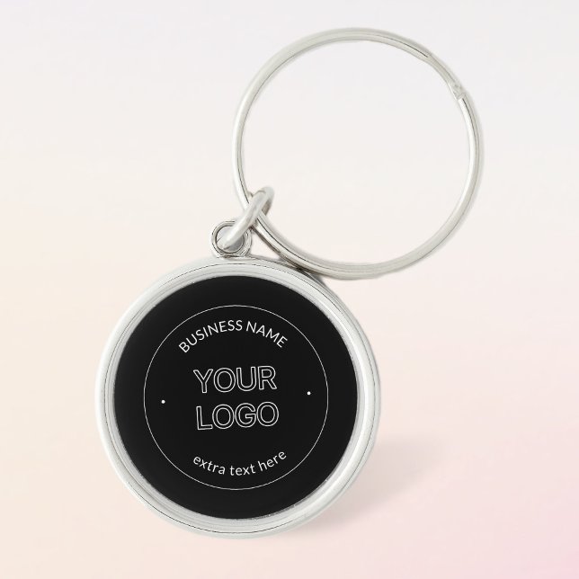 Austausch von Logos und Firmennamen | Schwarz Schlüsselanhänger (Von Creator hochgeladen)