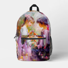 Austausch von Rose und Freundschaft Bedruckter Rucksack