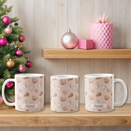 Austausch von Weihnachts-Cookies Kaffeetasse