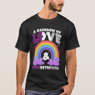 Austauschen eines Regenbogens des Verständnisses d T-Shirt