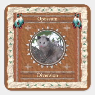 Austauschenergie des Opossums Quadratischer Aufkleber
