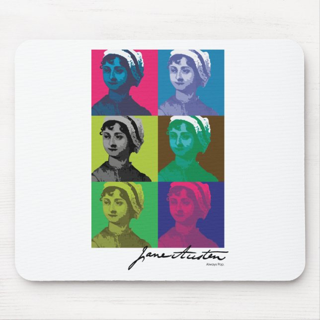 AustenPop -- Jane Austen-Art Mousepad (Vorne)
