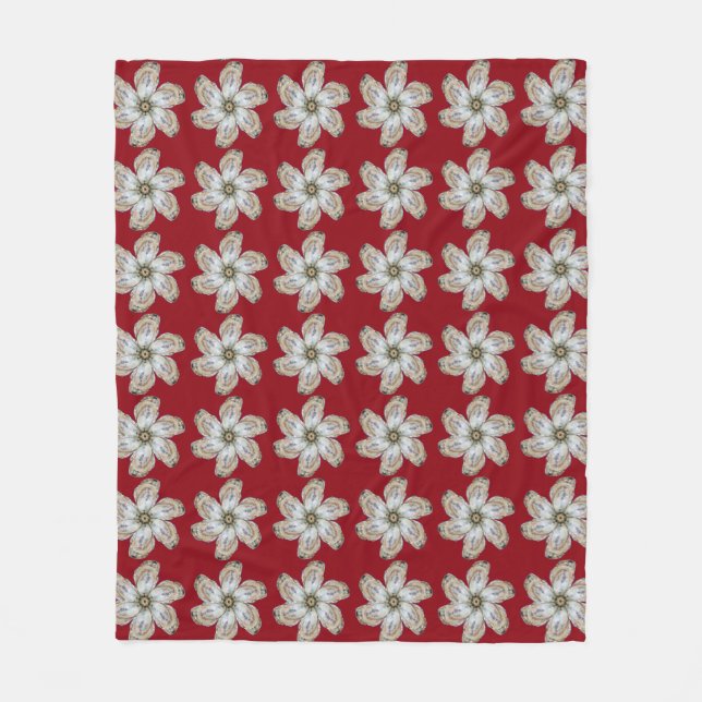 Austern-Blumen-Fleece-Decke - entwerfen Sie ein Fleecedecke (Vorderseite)