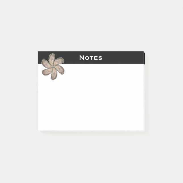 Austern-Blumen-Post-Itanmerkungen - Entwurf D Post-it Klebezettel (Vorderseite)