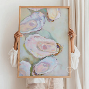 Austern Malerei Wandbild Pastell Hochauflösung Poster