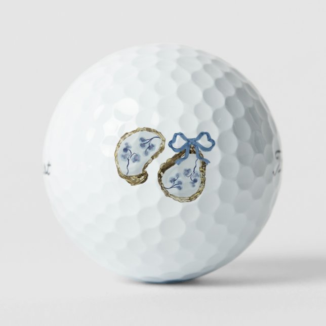 Austern mit blauem Bogen Golfball (Vorderseite)