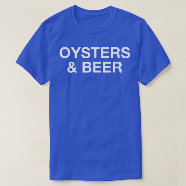 Austern und Bier Funny Oyster Lover  T-Shirt (Design vorne)