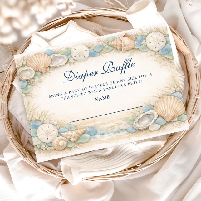 Austern- und Seesternstrand-Windel-Raffle Begleitkarte (Von Creator hochgeladen)