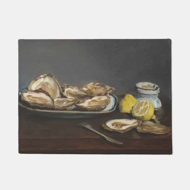 Austern (von Edouard Manet) Fußmatte (Vorderseite)