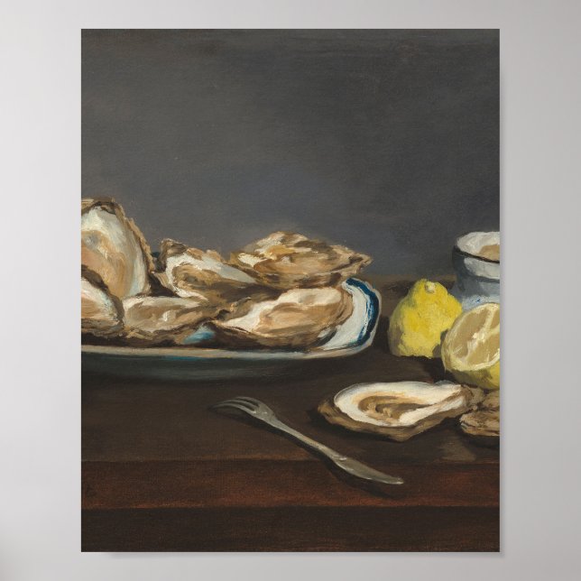 Austern von Édouard Manet Poster (Vorne)