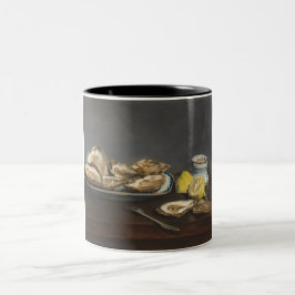 Austern (von Edouard Manet) Zweifarbige Tasse