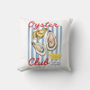 Austernclub-Wasserfarben-Meeresfrüchte-Kunst Kissen