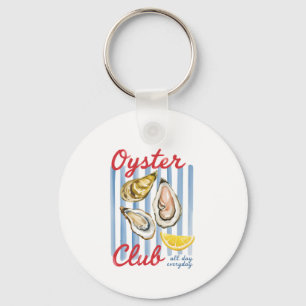 Austernclub-Wasserfarben-Meeresfrüchte-Kunst Schlüsselanhänger