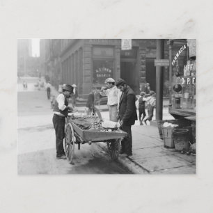 Austernverkäufer in Little Italy, 1906 Postkarte