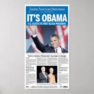 Austin Amerikanisch-Staatsmann Wahltag Front Page Poster