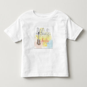 Austin, Aquarell-Skizze Texas   Kleinkind T-shirt